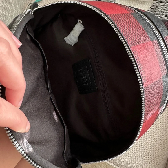 Red Buffalo Coach Mini Backpack Plaid NWT - Picture 3 of 11